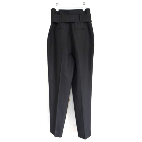 ba&sh black Costa high-waisted belted ankle grazer pants - Picture 3 of 8